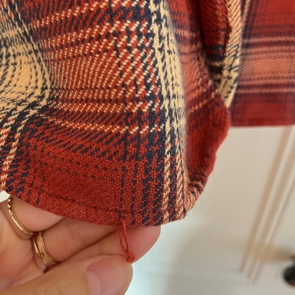 Imogene + Willie Ellie Button Down Shirt red plaid sz XS - Picture 3 of 6
